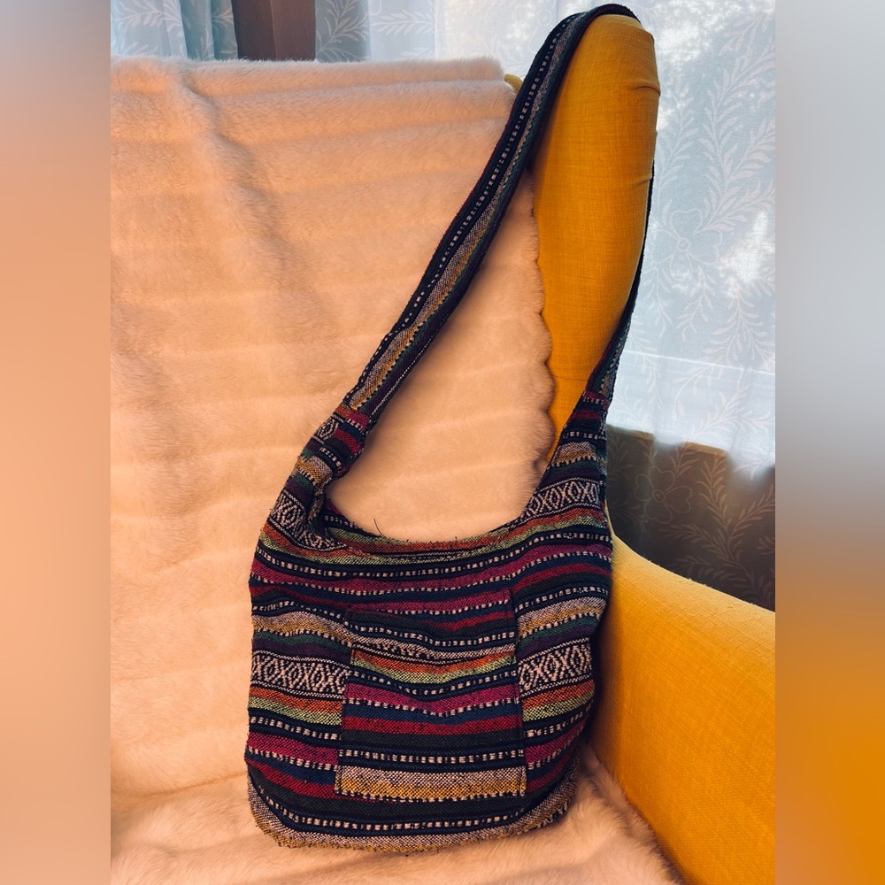 Bohemian Fabric Crossbody Bucket Bag